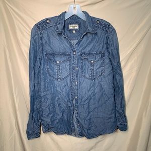express denim button up shirt